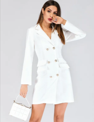 Double Breasted Suit Jacket Dress