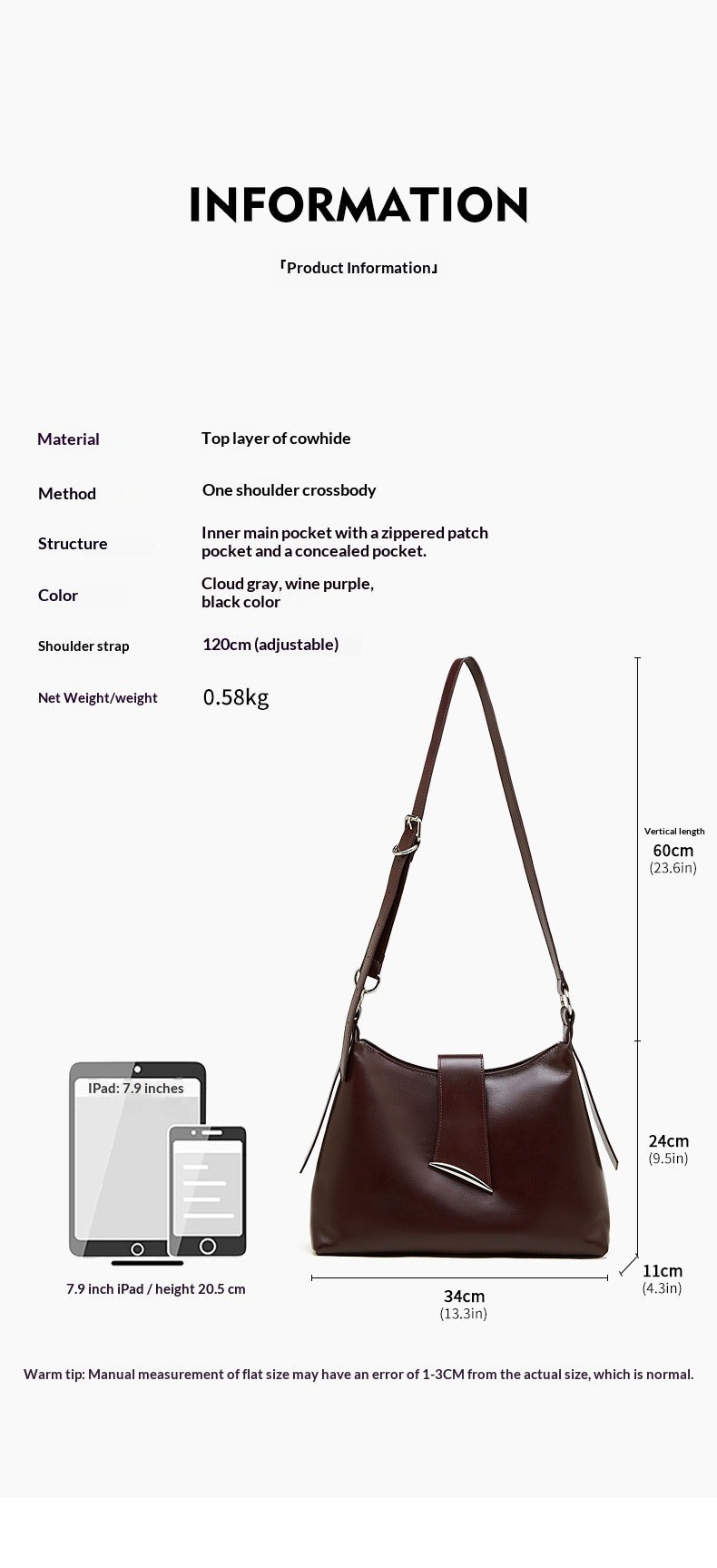 Women's Genuine Leather Crossbody Bag