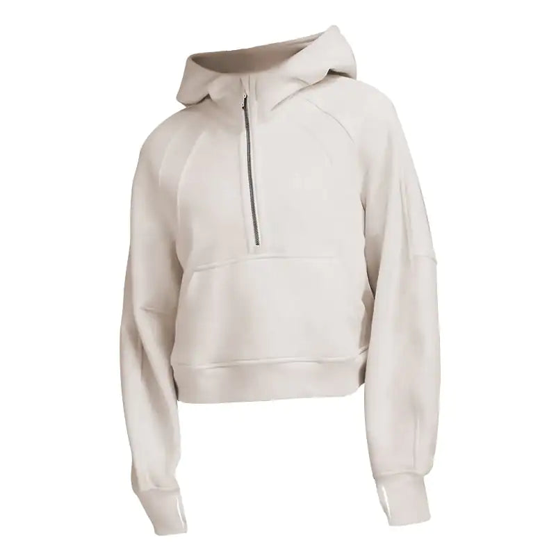 Women's Fleece Half Zip Hoodie for Sports Fitness