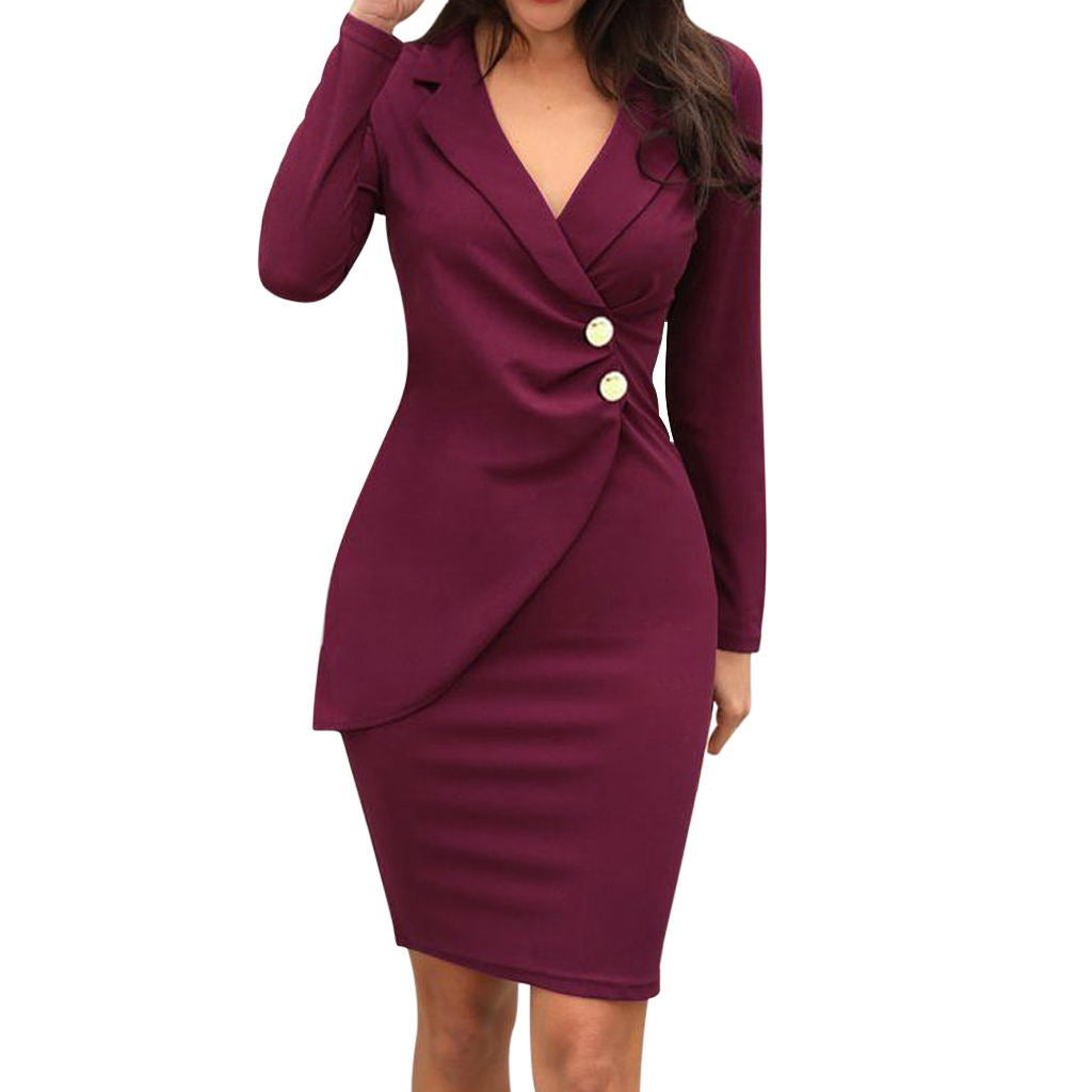 Casual Work Dress, Slim Fit